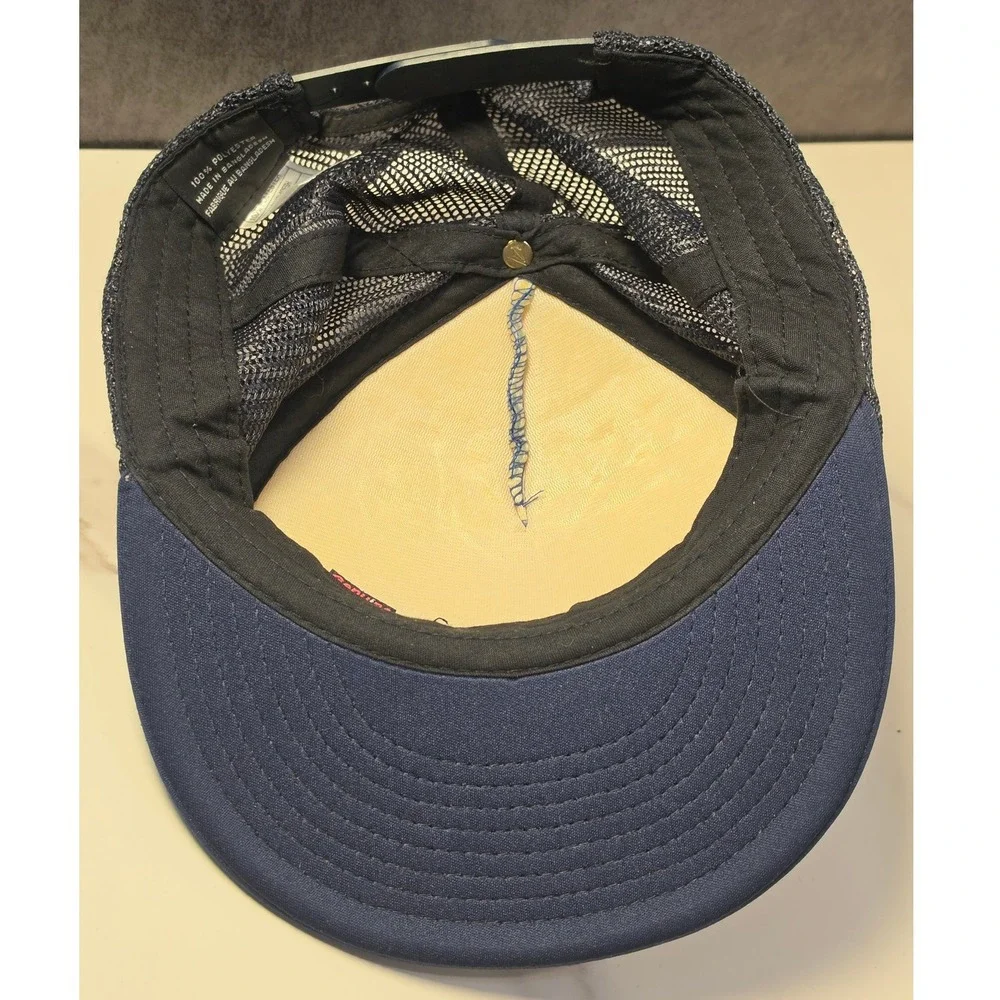 Volcom Youth Tropical Pineapple Trucker Snapback Hat Navy Blue